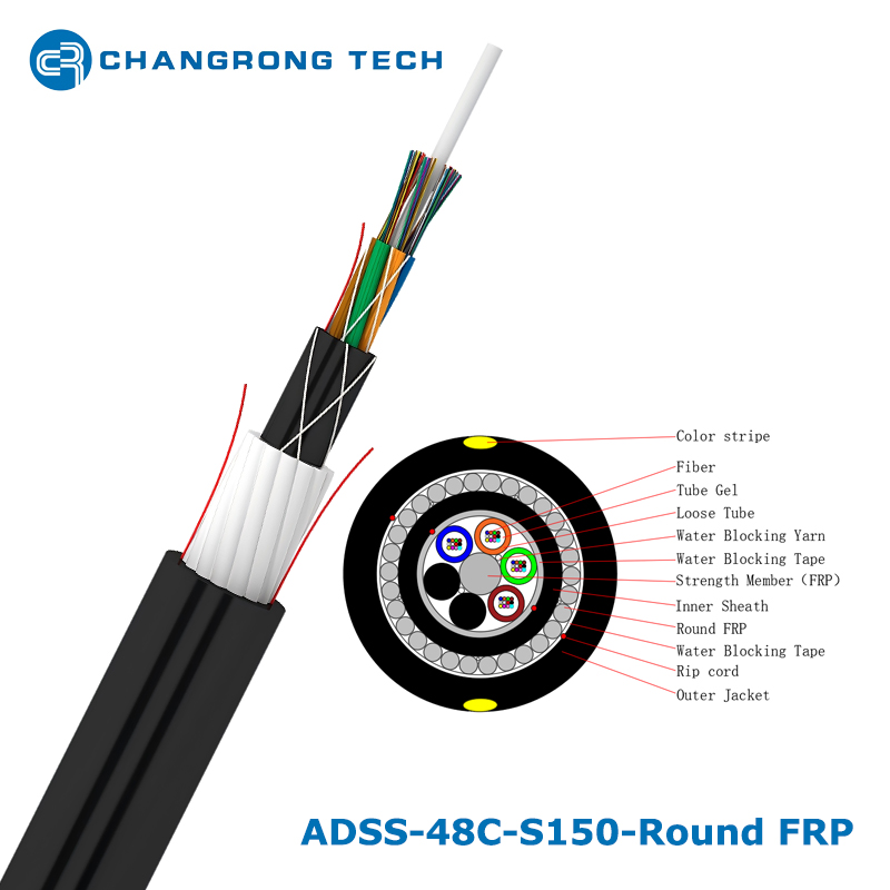 ADSS-48C-S150-Round FRP Armor ADSS-48C-S150-Round FRP Armor