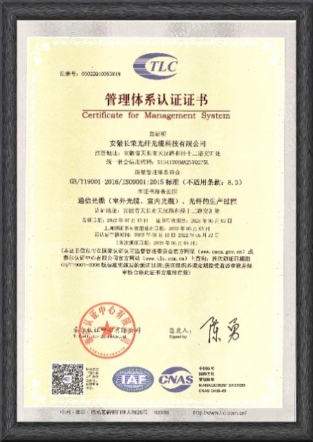 ISO9001 中文木质框